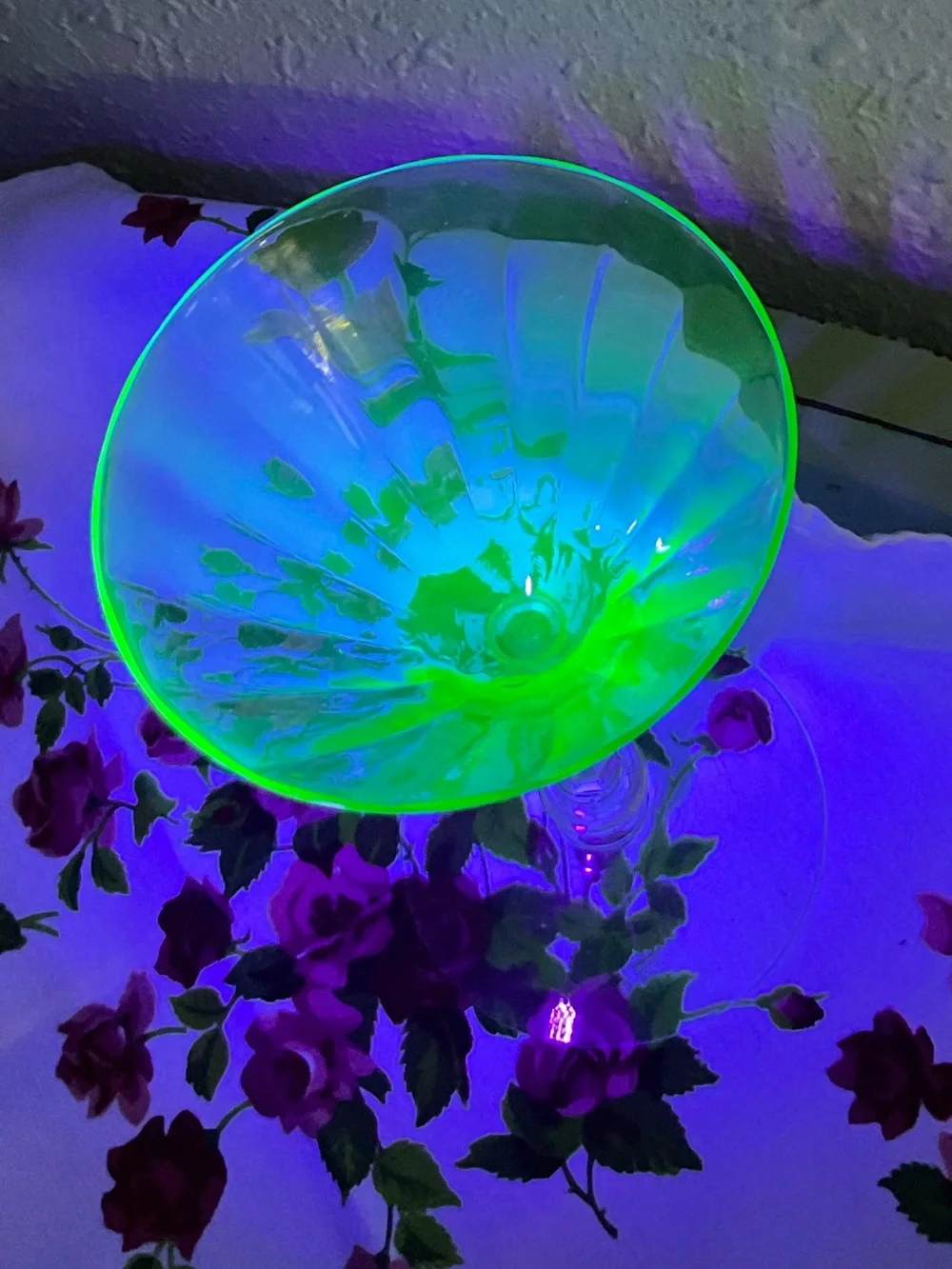 Vibrant Green Uranium martini glass
